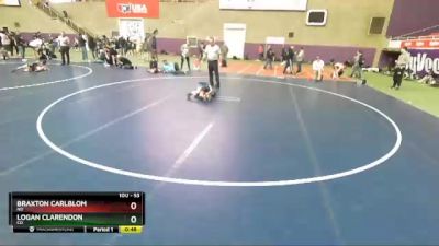 53 lbs Cons. Round 2 - Braxton Carlblom, ND vs Logan Clarendon, CO