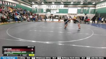 114 lbs 1st Place Match - Valeria Hernandez Acevedo, Birdville (Girls) vs Lah Kain, Fort Worth Boswell (Girls)