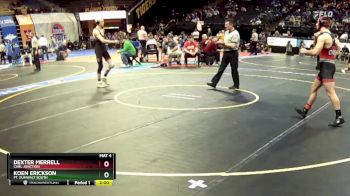 157 Class 3 lbs Quarterfinal - Koen Erickson, Ft. Zumwalt South vs Dexter Merrell, Carl Junction