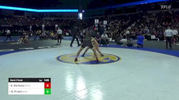 157 lbs Semifinal - Andrew Barbosa, Palm Desert vs Beau Priest, Bakersfield