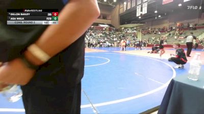 110 lbs Cons. Round 2 - Asa Welk, Prairie Grove Youth Wrestling vs Dillon Bailey, Spartan Wrestling Academy