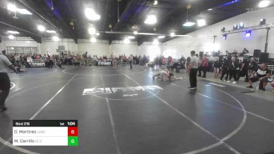 88 lbs Semifinal - Dragon Martinez, Juggernaut WC vs Mason Carrillo, VC Outlaws