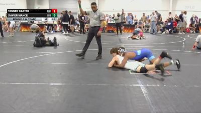 132 lbs Round 2 (4 Team) - Xavier Mance, Level Up Black vs Tanner Caster, Reverence United White