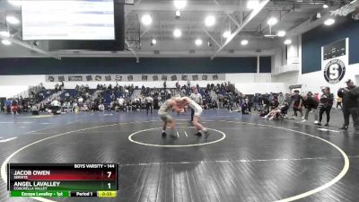 144 lbs Cons. Round 6 - Angel Lavalley, Coachella Valley vs Jacob Owen, Servite