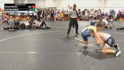 120 lbs Round 1 (4 Team) - Clayton Pierce, Level Up Black vs Micah Mostek, RWA Blue