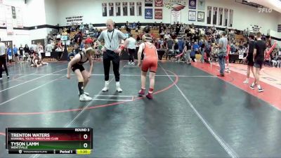 85 lbs Round 3 - Trenton Waters, Hannibal Youth Wrestling Club vs Tyson Lamm, Wentzville