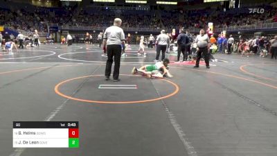 90 lbs Round Of 32 - Grayson Helms, Dowdingtown West vs Jordan De Leon, Governor Mifflin