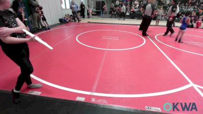 52-55 lbs Quarterfinal - Madden Wellman, Poteau Youth Wrestling Academy vs Bray Johnson, Checotah Matcats