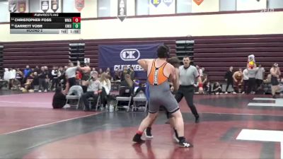 215 lbs Round 2 - Christopher Foss, Waterloo East vs Garrett Vobr, Crestwood, Cresco