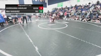 115 lbs Cons. Round 1 - Mia Vasquez, Pounders Wrestling Club vs Audrianna Aguilar, West Covina High School Wrestl