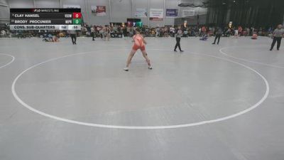 157 lbs Cons. Sub-quarters - Brody Procunier, Michigan Premier vs Clay Hansel, Victory School Of Wrestling