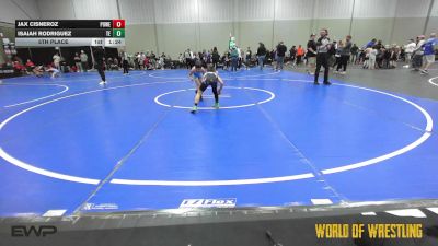 65 lbs 5th Place - Jax Cisneroz, Powerhouse Elite 9U vs Isaiah Rodriguez, Tulsa Elite 9U