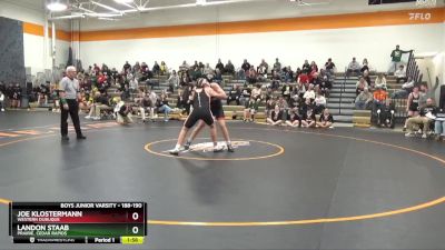 188-190 lbs Round 3 - Landon Staab, Prairie, Cedar Rapids vs Joe Klostermann, Western Dubuque