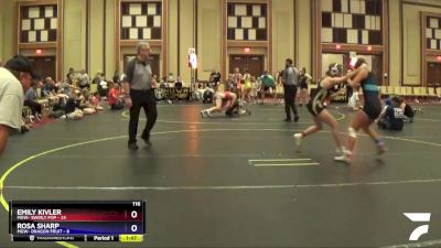 116 lbs Finals (2 Team) - Rosa Sharp, MGW- Dragon Fruit vs Emily Kivler, MGW- Swirly Pop