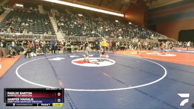 57 lbs Semifinal - Paislee Barton, Riverton USA Wrestling vs Harper Mamalis, Green River Grapplers Wrestling