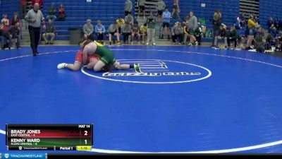 220 lbs Placement Matches (8 Team) - Kenny Ward, Floyd Central vs Brady Jones, East Central