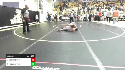 155-B lbs Round Of 16 - Kolt Stevens, Fort Gibson Youth Wrestling vs David Hammer, Tahlequah Wrestling Club