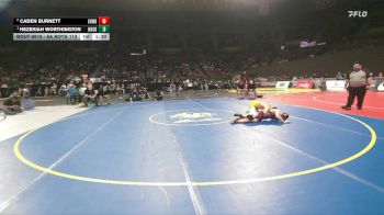 6A Boys 113 lbs 1st Place Match - Hezekiah Worthington, Newberg Boys vs Caden Burnett, Sherwood Boys
