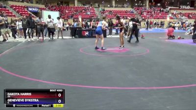 106 lbs Round 4 - Dakota Harris, OK vs Genevieve Dykstra, IL