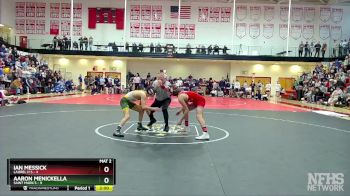 126 lbs Semifinals (8 Team) - Aaron Menickella, Saint Mark`s vs Ian Messick, Laurel H S