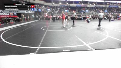 131.2-143.7 lbs Consi Of 8 #2 - Amelia Brown, MO West Championship Wrestling Club vs Haylee Esparza, El Dorado Springs High School