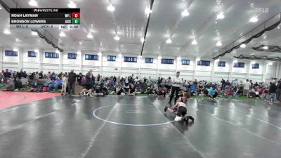 64 lbs Quarterfinal - Noah Layman, WV Lunatics-EL vs Bronson Lowers, Jacket W.C.-EL