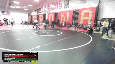 100 lbs Quarterfinal - Hayden Yanagisawa, Mayfair vs Leah Lopez, San Marino