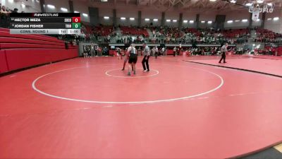 285 lbs Cons. Round 1 - Hector Meza, Socorro vs JORDAN FISHER, Euless Trinity