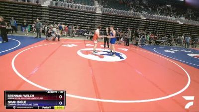 187 lbs Round 1 - Brennan Welch, Green River Grapplers Wrestling vs Noah Ingle, Cowboy Kids Wrestling Club