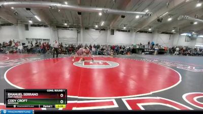 144 lbs Cons. Round 1 - Cody Croft, Berthoud vs Emanuel Serrano, Fort Morgan