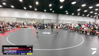 100 lbs Quarters & 1st Wb (16 Team) - Isaac Hermanson, Wisconsin vs Cade Nieuwsma, North Dakota Blue