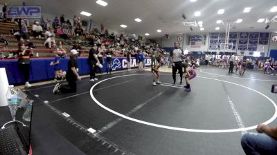 55 lbs Quarterfinal - Juliette Rosas, OKC Saints Wrestling vs Leland Riley, Midwest City Bombers Youth Wrestling Club