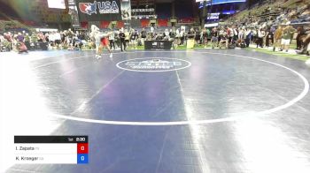 182 lbs Cons 64 #2 - Isaac Zapata, Texas vs Keagen Kroeger, California