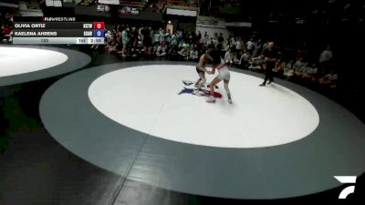 125 lbs Olivia Ortiz, KTWA-Kings-Tulare Wrestling Association vs Kaelena Ahrens, SAWA - Sacramento Area Wrestling Association