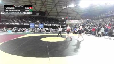 Boys 4A 285 lbs Champ. Round 2 - Luke Webb, Camas vs Kaden Thompson, Emerald Ridge