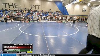 88 lbs 5th Place Match - Eric Kjerengtroen, Sanderson Wrestling Academy vs Mason Brown, Northside Wrestling Club