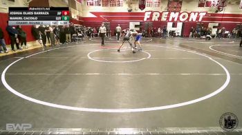 106 lbs Champ. Round 2 - Joshua Olaes Barraza, John H Pitman vs Manuel Cacoilo, Gilroy