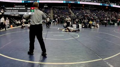 2A 144 lbs Cons. Semi - Ashton Shields-Adams, Southwest Onslow High School vs Lukas Allman, Mt Pleasant