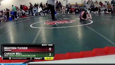 100 lbs Cons. Round 4 - Brayden Tucker, Indiana vs Carson Bell, New Castle Youth Wrestling Club