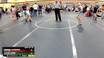 96 lbs Quarterfinal - Steven Abreu, GPS Wrestling Club vs Warren Alderman, StrayDawgs