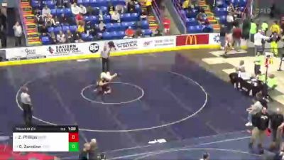 192 lbs Round Of 64 - Zachary Phillips, Brookville vs Owen Zanoline, Central Columbia