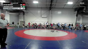 70 lbs Rr Rnd 1 - Myles Maynor, Guerrilla Wrestling Academy ES vs Grayson Clark, RWA Blue ES