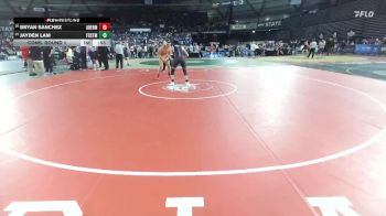 Boys 2A 190 lbs Cons. Round 1 - Bryan Sanchez, Aberdeen vs Jayden Lam, Foster