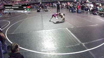 55-57 lbs Quarterfinal - Maisley Martines, Millard South Wrestling Club vs Saige Hort, FoxFit