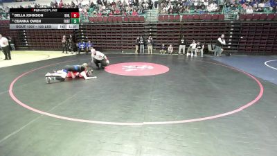 105 lbs Quarterfinal - Bella Johnson, Boiling Springs vs Ceanna Owen, Fort Dorchester