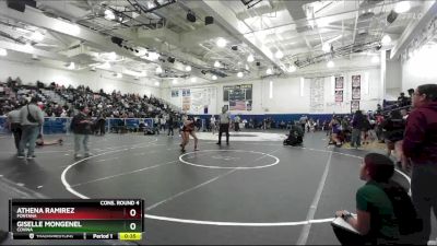 100 lbs Cons. Round 4 - Athena Ramirez, Fontana vs Giselle Mongenel, Covina