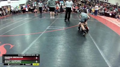 80 lbs Round 1 - Maddox Brewster, Warsaw vs Scout Humphrey, Centralia Wrestling Club