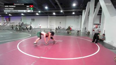 156 lbs 3rd Place - Axel Thomas, Unattached vs Cole Irwin, Gold Rush Wr Ac
