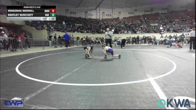 43 lbs Consi Of 8 #1 - Renezmae Merrell, Mannford Pirate Youth Wrestling vs Bentley Burchett, Raw Wrestling Club