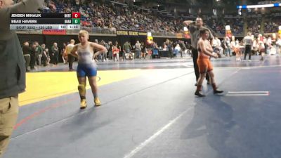 120 lbs Round Of 32 - Jensen Mihalik, Northern Tioga vs Beau Havers, Bradford